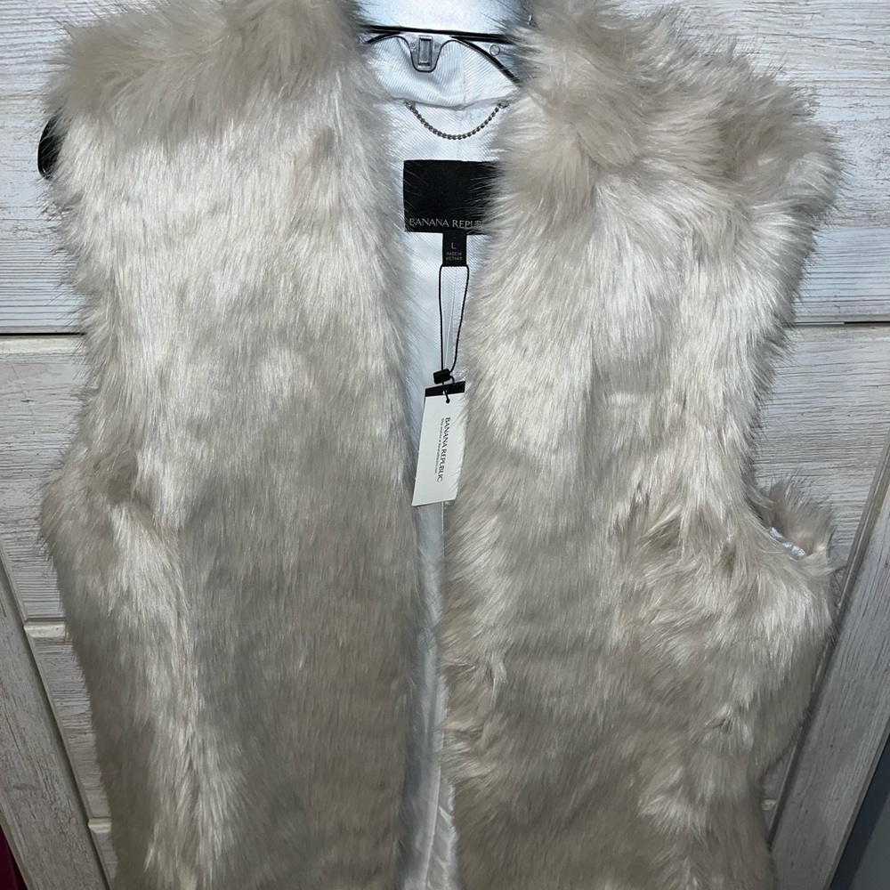 Banana Republic Faux Fur Vest